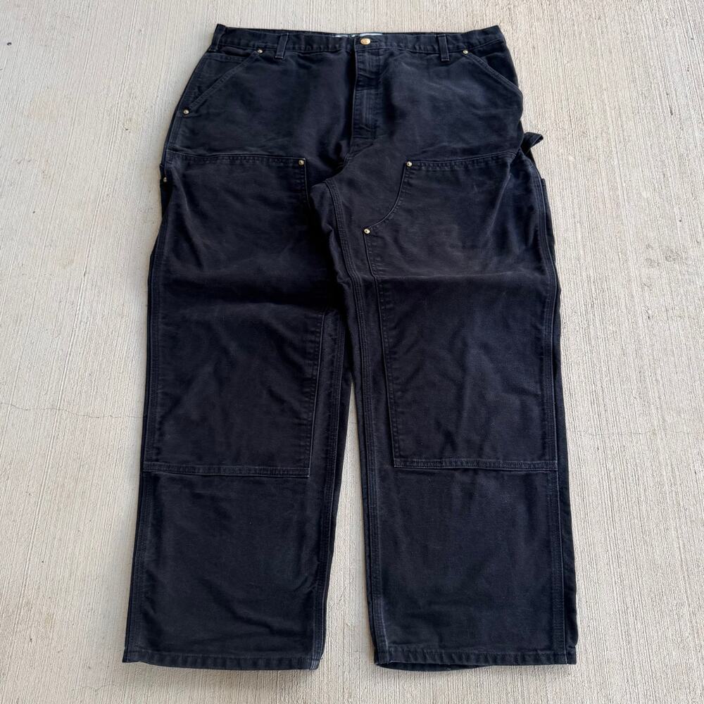 Carhartt black double knee work wear carpenter pants